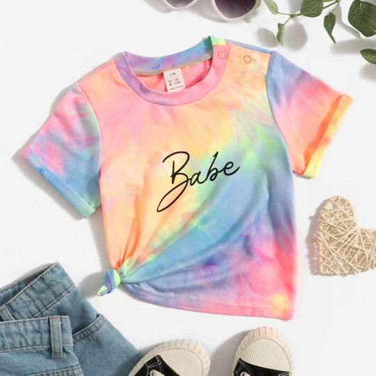 Tie Dye Letter Graphic T-Shirt
