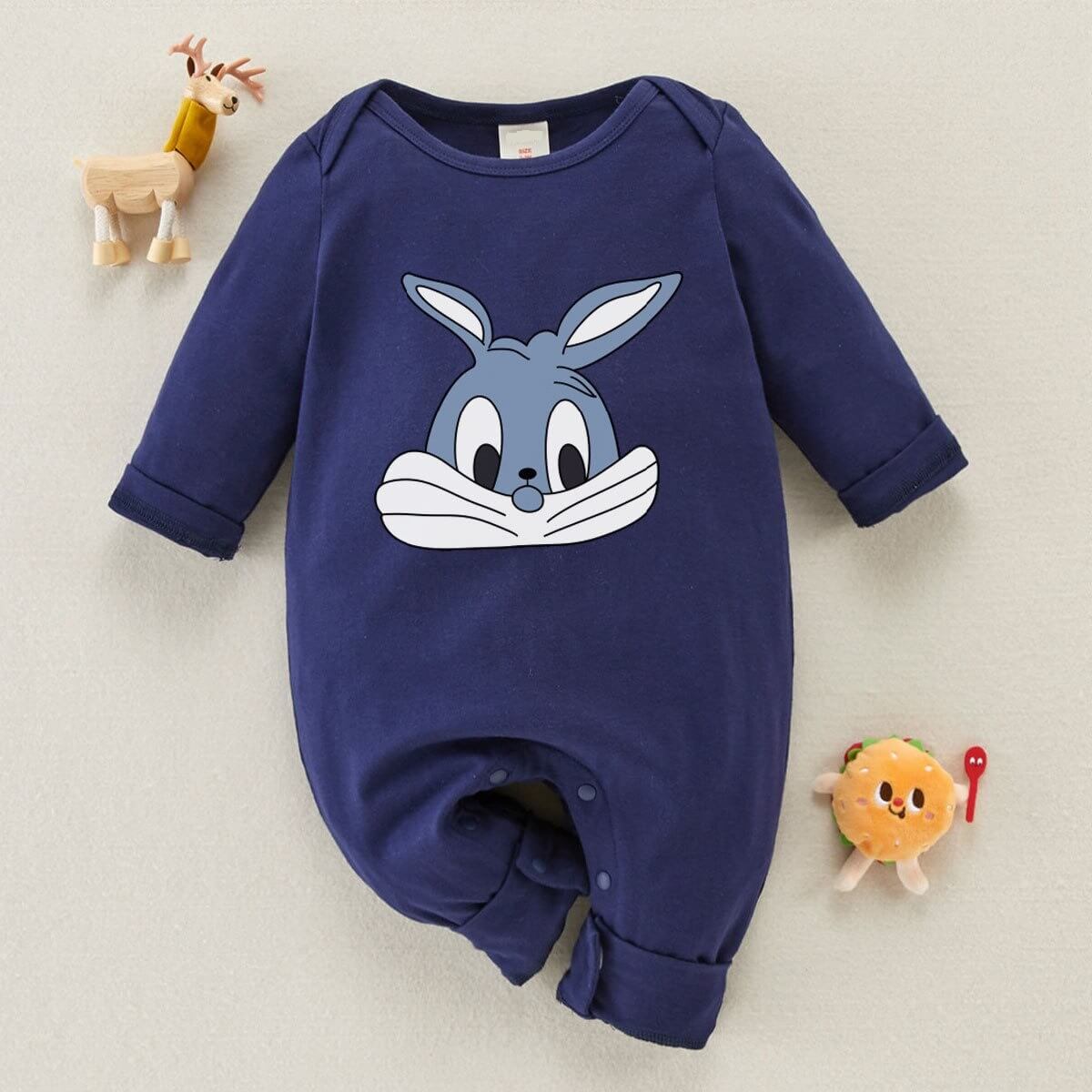 Cartoon Print Long Sleeve Romper - Image 4
