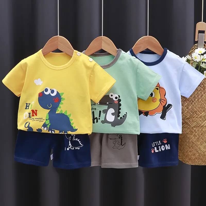 Baby Cartoon T-Shirt + Shorts Set - Image 3