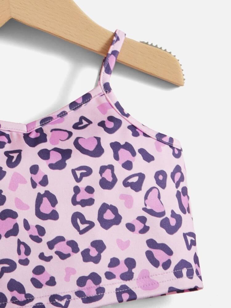 Baby Leopard Print Cami Top & Shorts - Image 3
