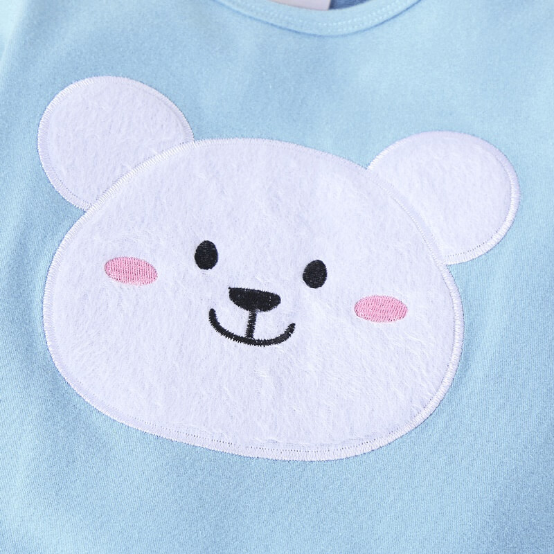 Cartoon Bear Embroidered Bodysuit - Image 4