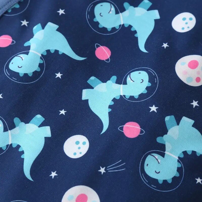 Dinosaur Planet Hooded Romper - Image 7