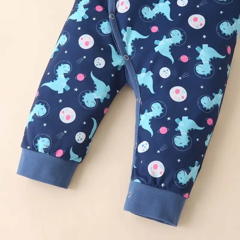 Dinosaur Planet Hooded Romper - Image 4