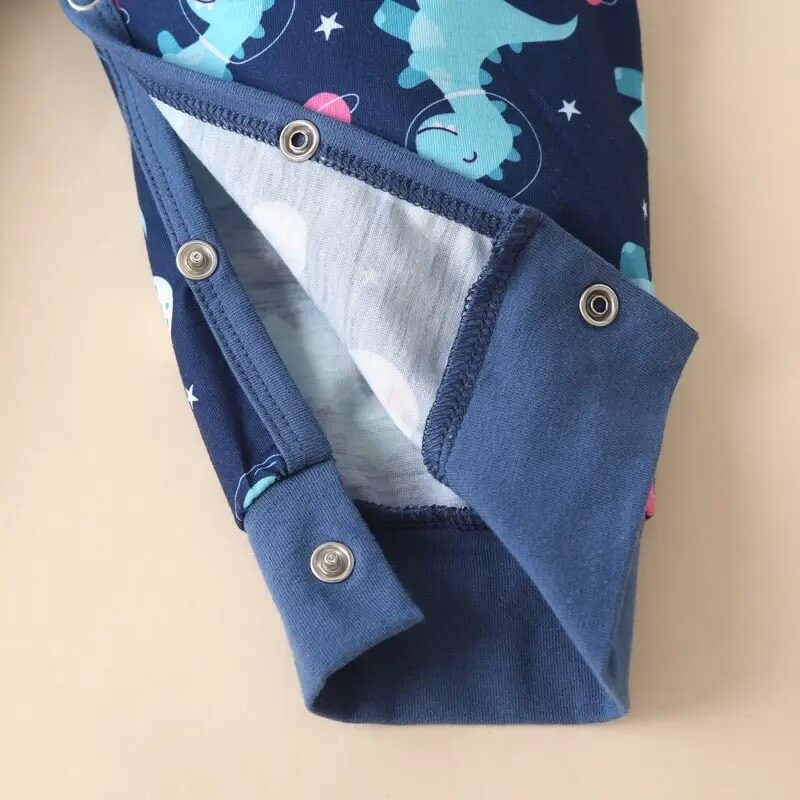 Dinosaur Planet Hooded Romper - Image 5
