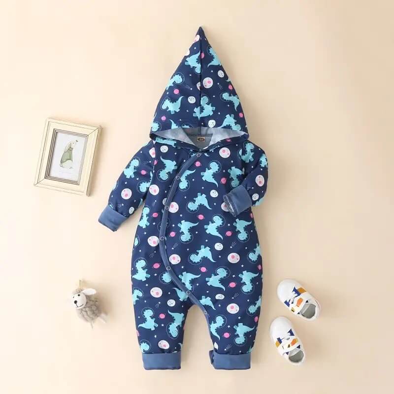 Dinosaur Planet Hooded Romper