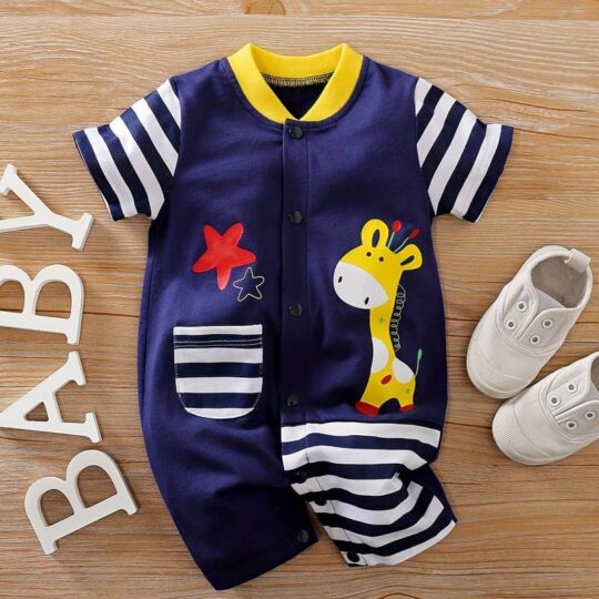 Striped Giraffe Romper