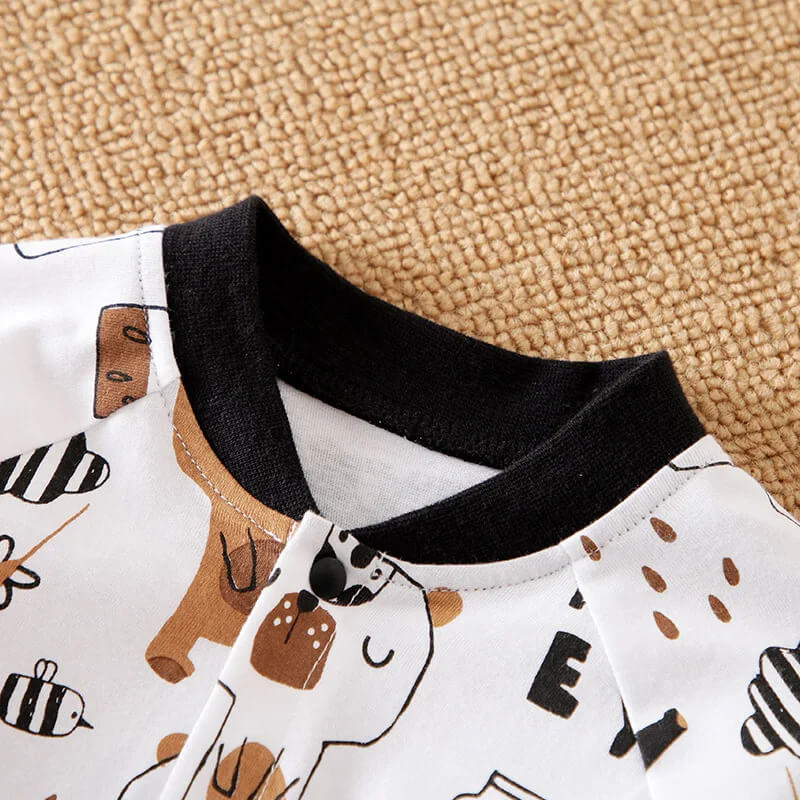 Cat N Bee Allover Print Baby Romper - Image 3