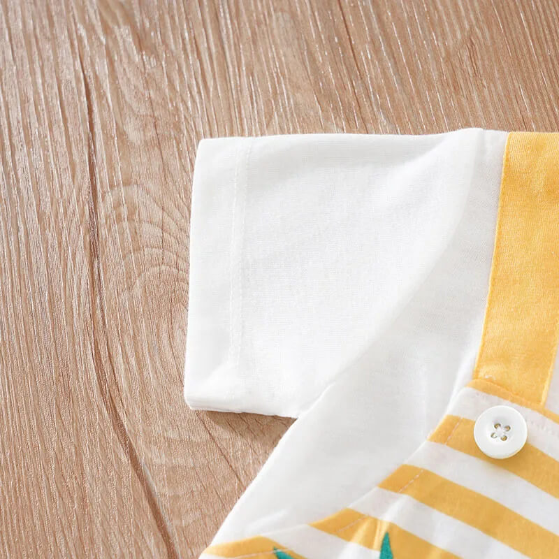 Baby Koala Striped Short Sleeve Romper - Image 5
