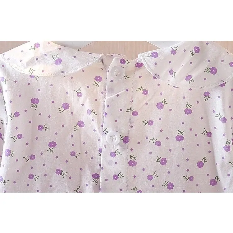 Floral Print Ruffle Long Sleeve Dress - Image 4