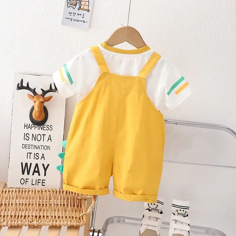 Little Monster T-Shirt Overalls Set - Image 4