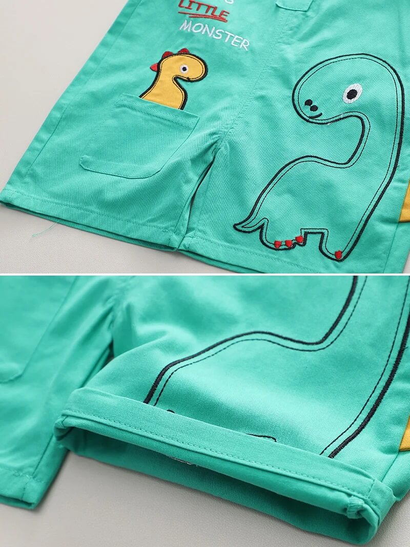 Little Monster T-Shirt Overalls Set - Image 7
