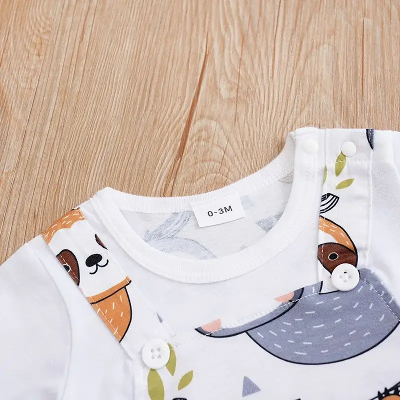 Sloth Print Short Sleeve Romper - Image 3