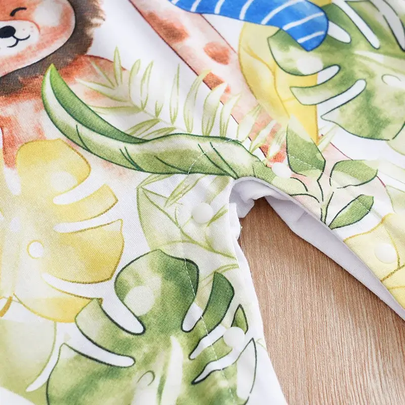 Safari Animals Long Sleeve Jumpsuit - Image 5