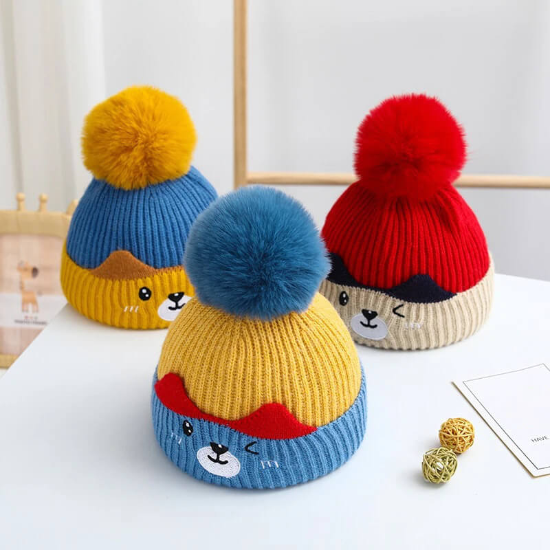 Winter Warm Knitted Woolen Beanie Hat - Image 3