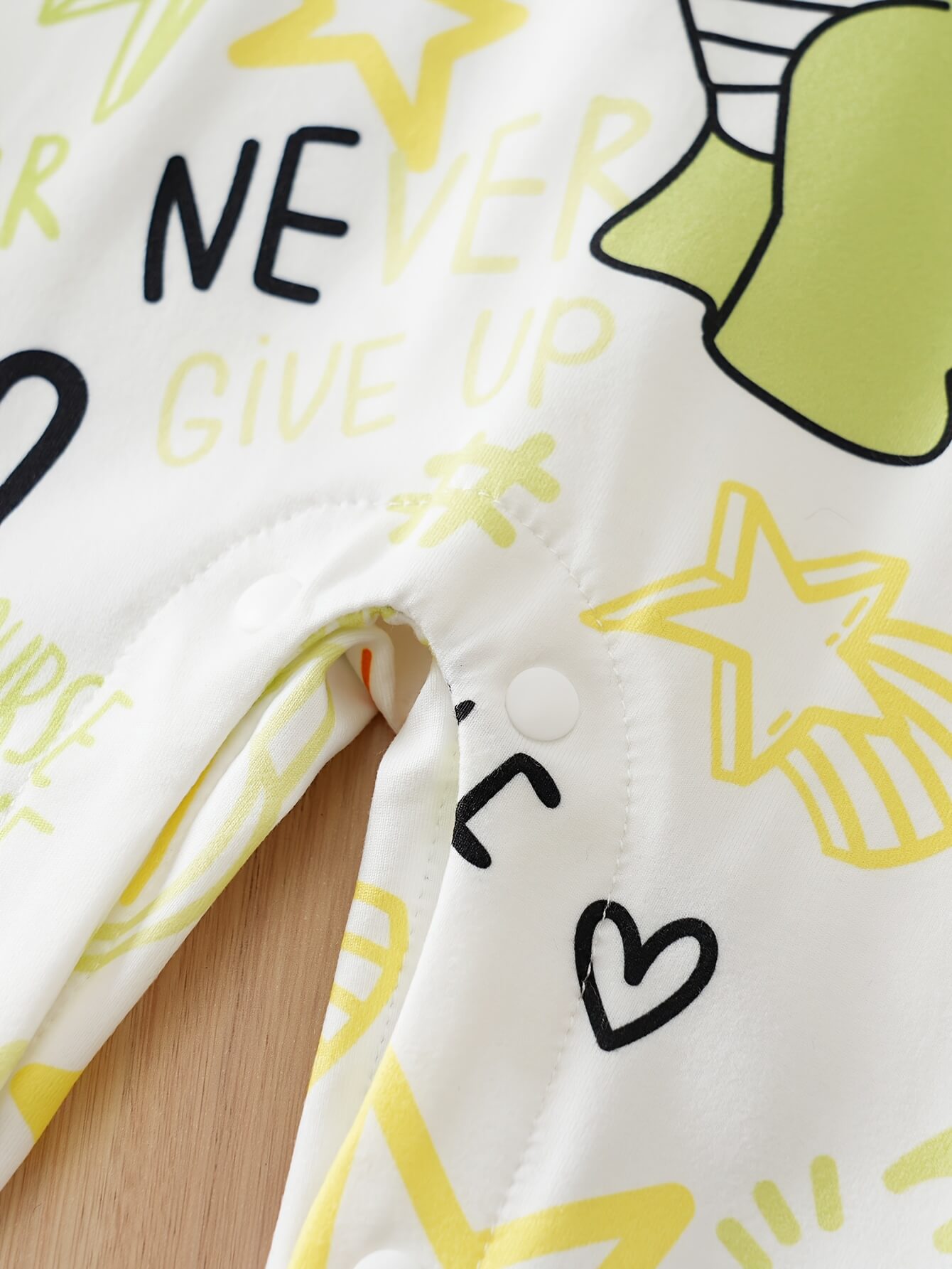 Green Dinosaur Print Romper - Image 6
