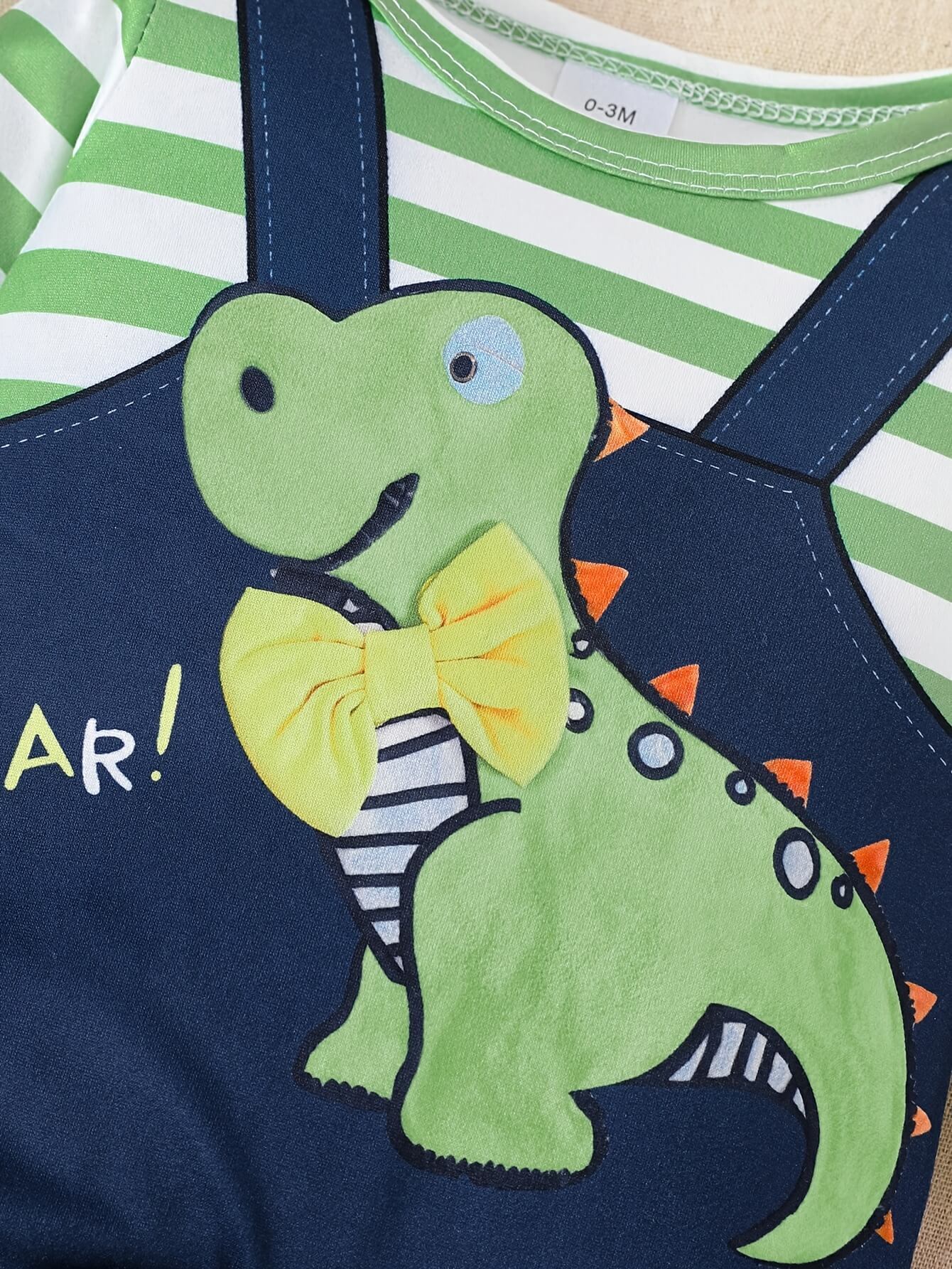 Dino Adventure Striped Romper - Image 4