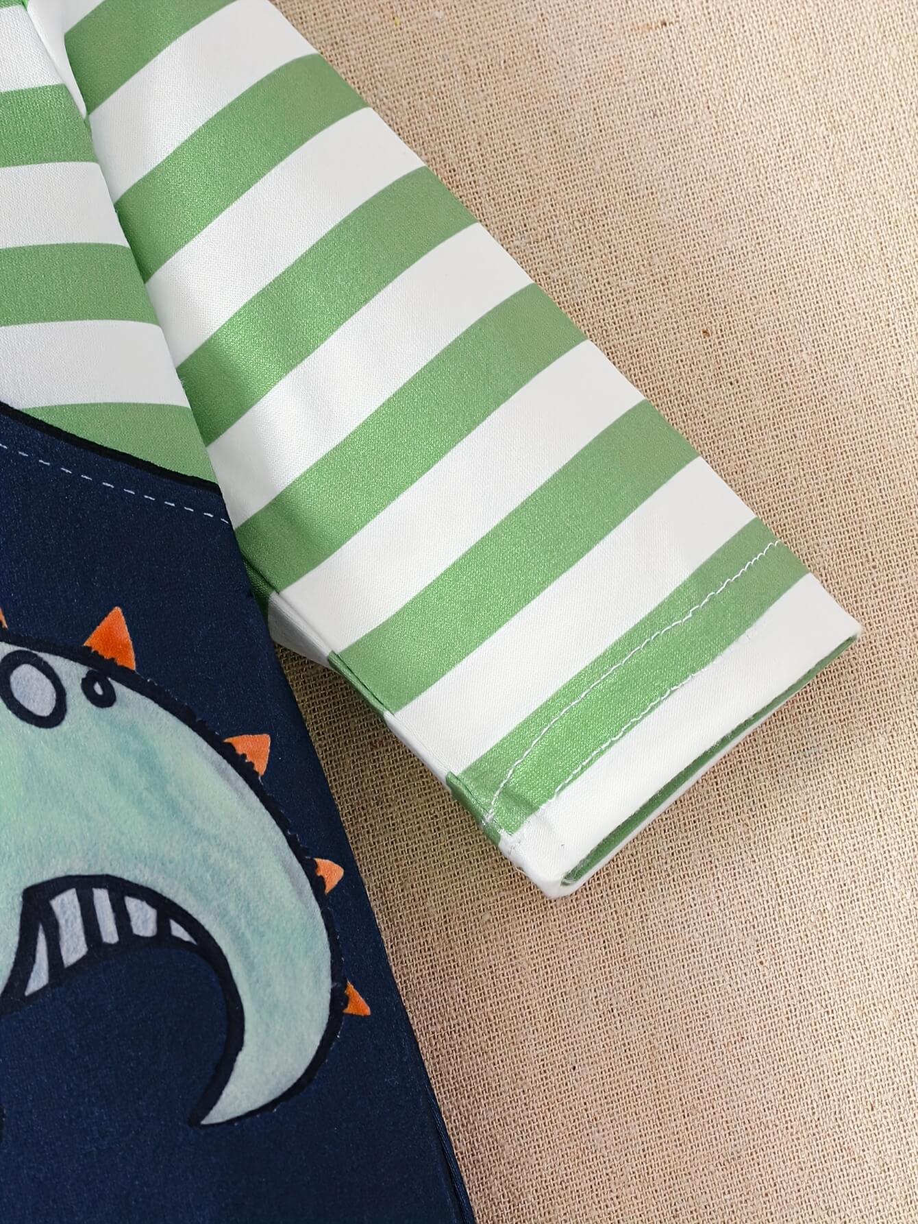 Dino Adventure Striped Romper - Image 3