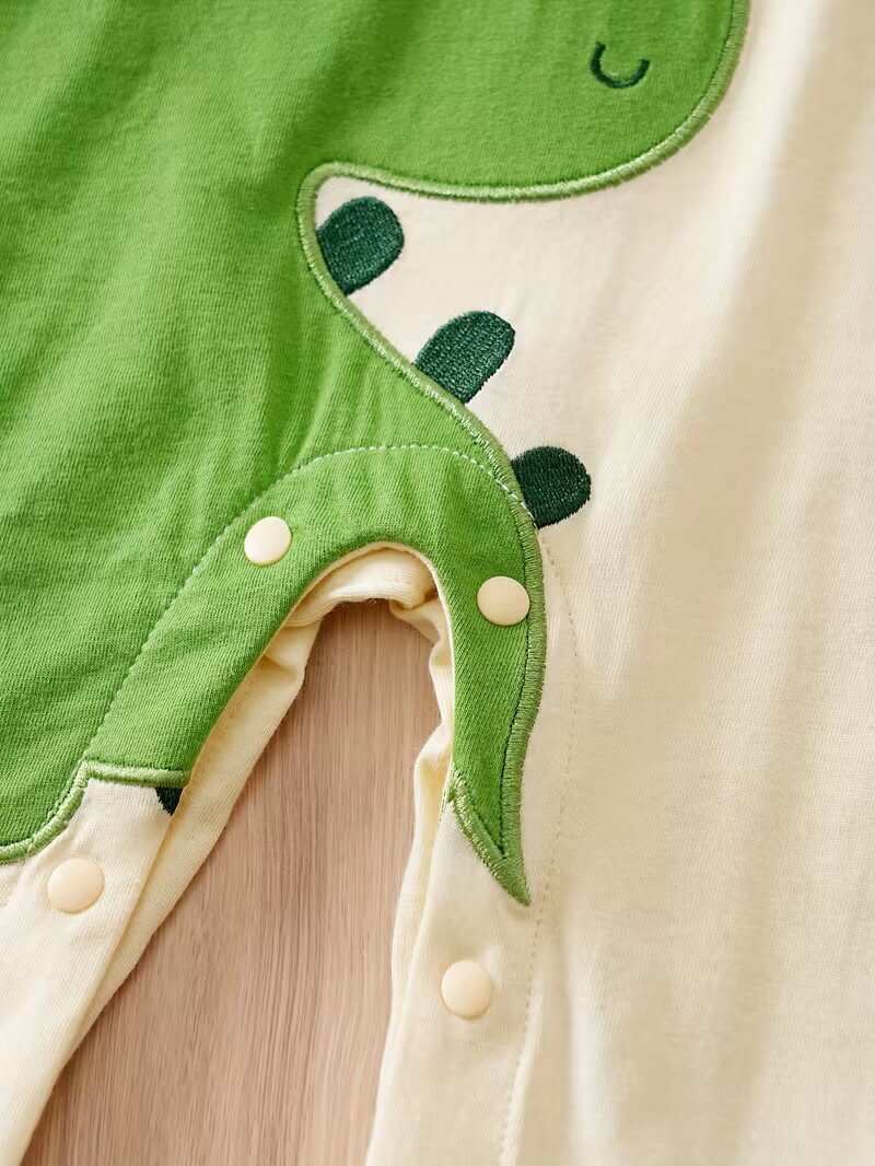 Dinosaur Embroidered Suspender Baby Romper - Image 5