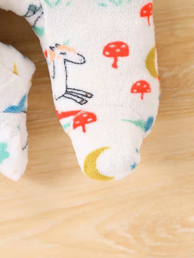 Unicorn Rainbow Fleece Hooded Baby Onesie - Image 5